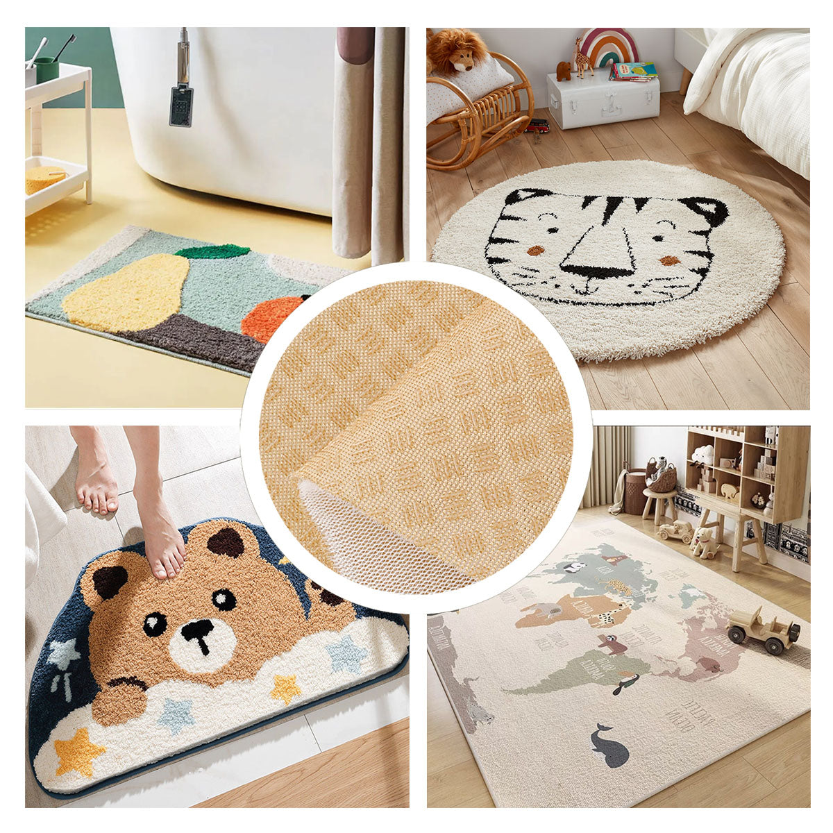Bojuzhi Non Skid Fabric, Grip Fabric, Final Tufting Backing Cloth, Suitable for Handmade Rugs