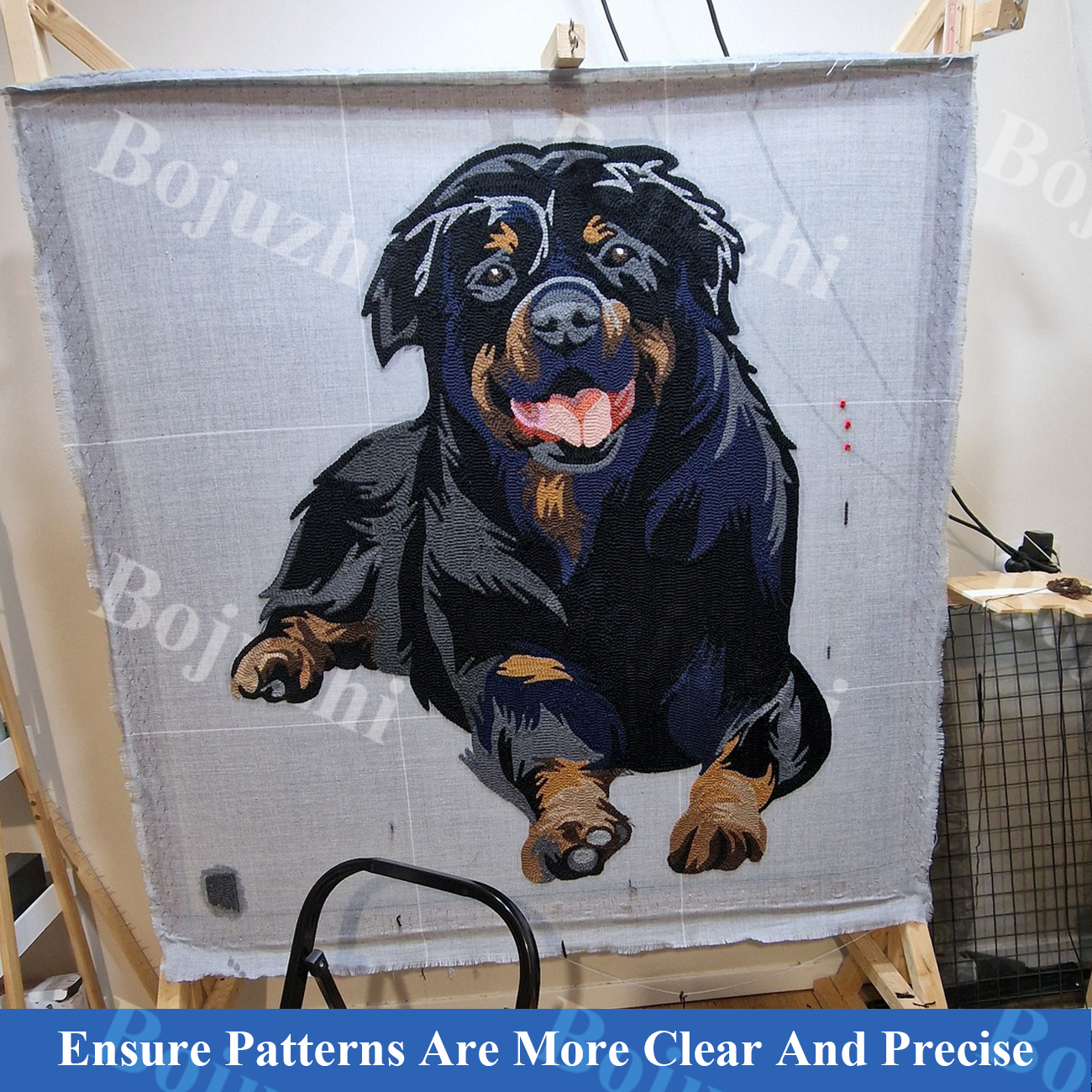 Bojuzhi Grey 100% Polyester Tufting Cloth with White Grid, Suitable for Carpet Making